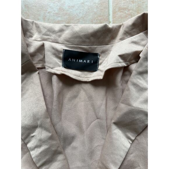 New ! VANDEVORT ANIMARI CROP Gigi Blazer Top-Sand‎ Women Size L - Picture 4 of 7